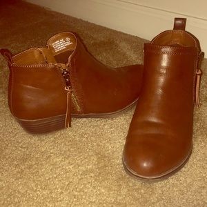 Faux leather booties